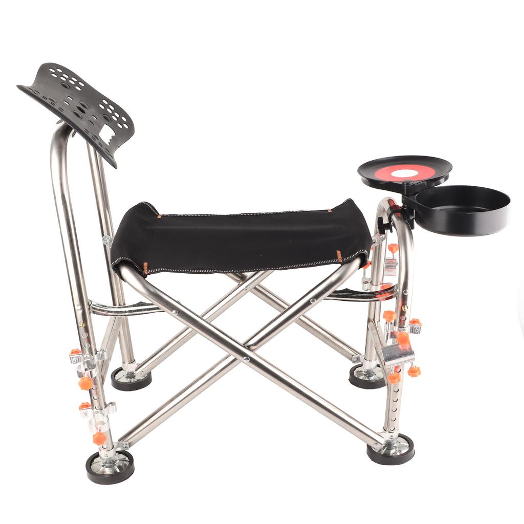 Fishing Folding Chair Breathable Waterproof Portable Camping Chair with Bait Box for Fishing