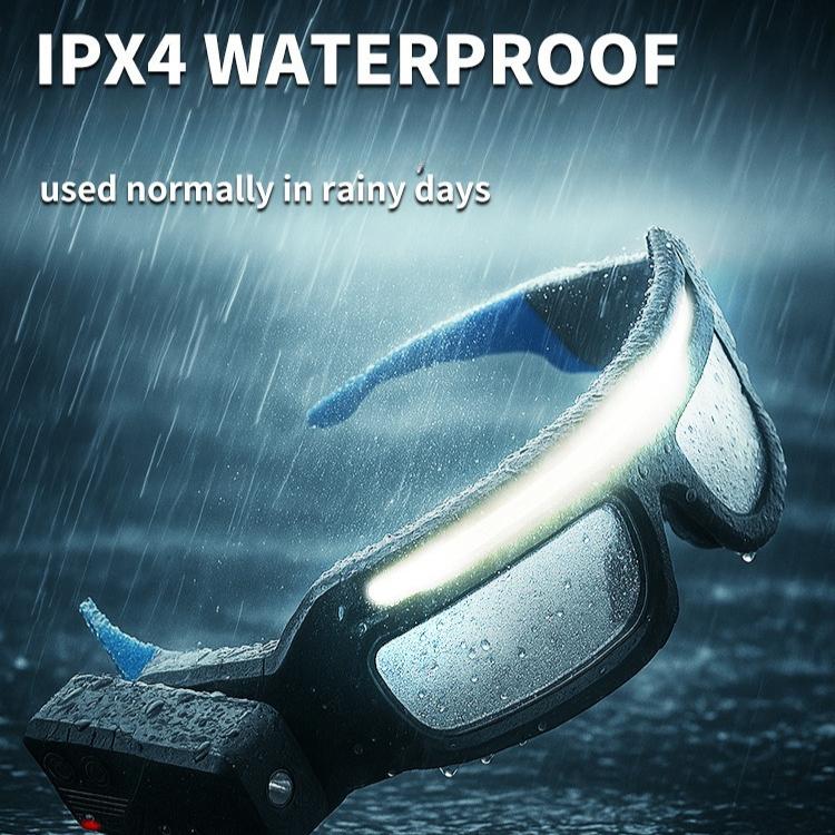 XTE Multifunctional Glasses Light TYPE-C Charging Warning Headlight Compact Portable Belt Induction Headlight