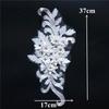 Appliques 3D Flowers Embroidery Sew Patch Rhinestone DIY Wedding Gown Appliques Lace Appliques