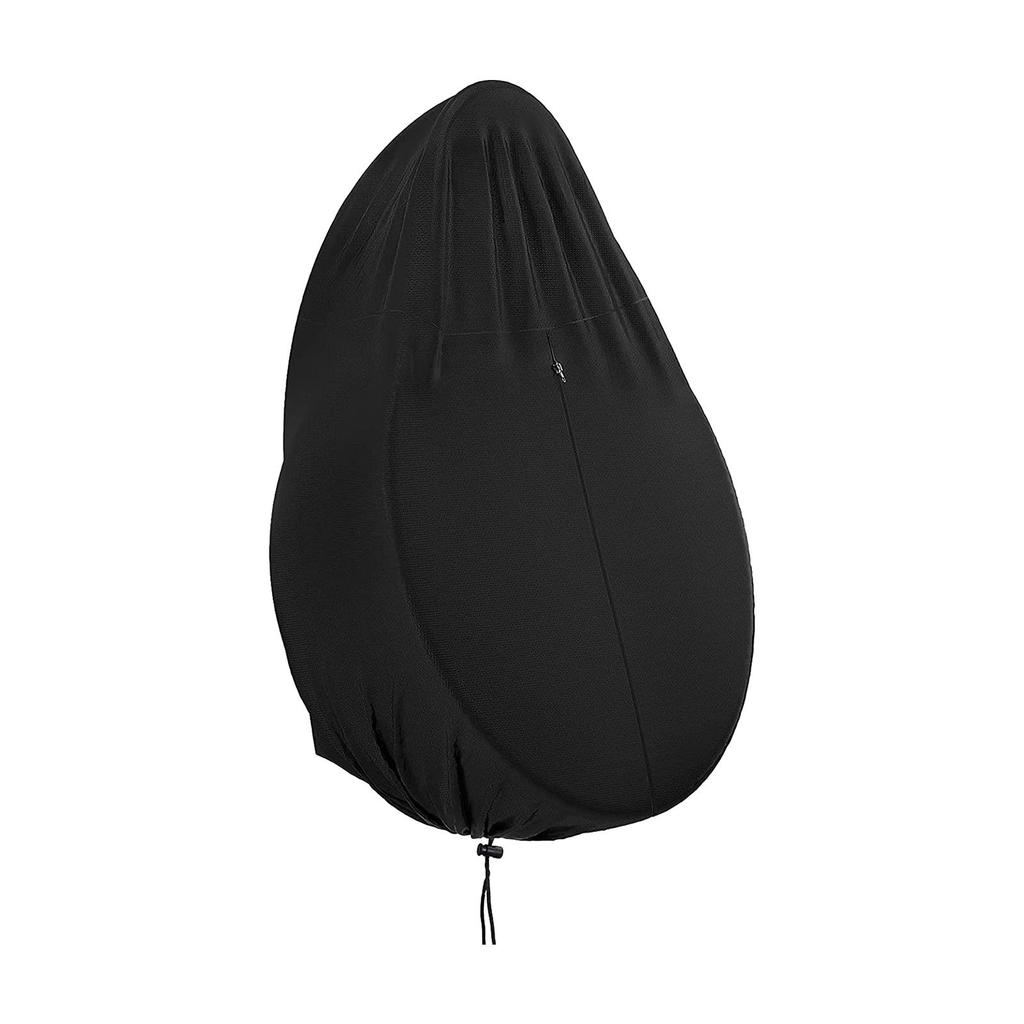 Cover for Garden And Patio Hanging Chairs, Black, with Zipper, Windproof, Dustproof, 210D Oxford ,