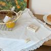 Dust-proof Material Lace Ruffle Placemats Cotton Fabric Soft Flounced Napkins  Home Dining