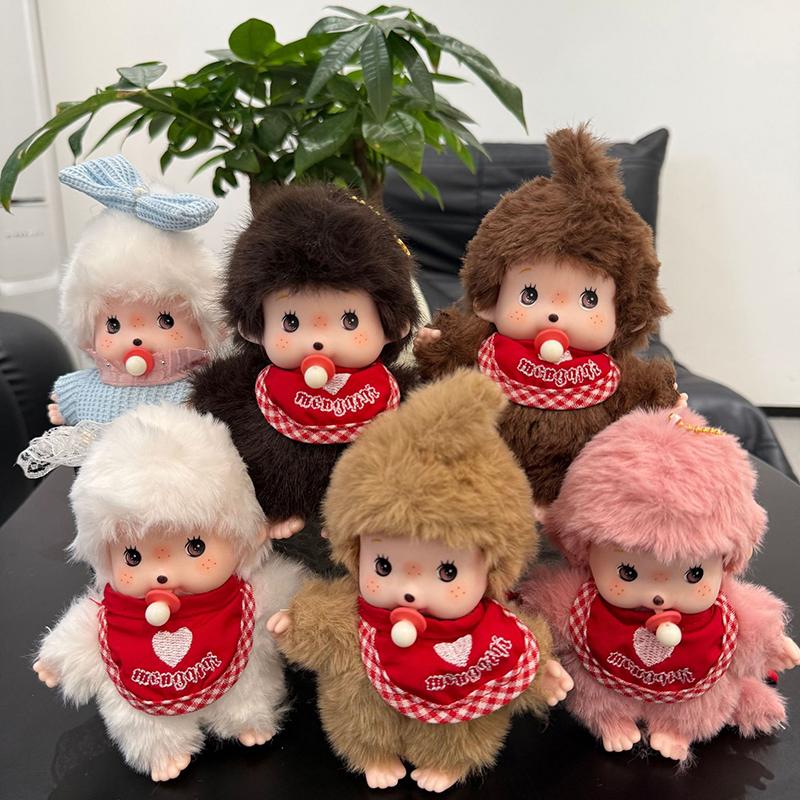 Plush Monchichi Pendant Cartoon Doll Toy Bag Pendant 20cm Monchhichi Dress Up Doll Children'S Birthday Gift Plush Toy Party Gift