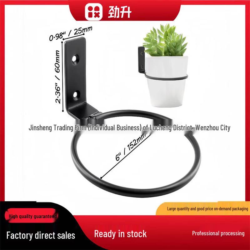 Wall-Mounted Metal Floral Plant Support Ring - Hanging Flower Pot Hanger