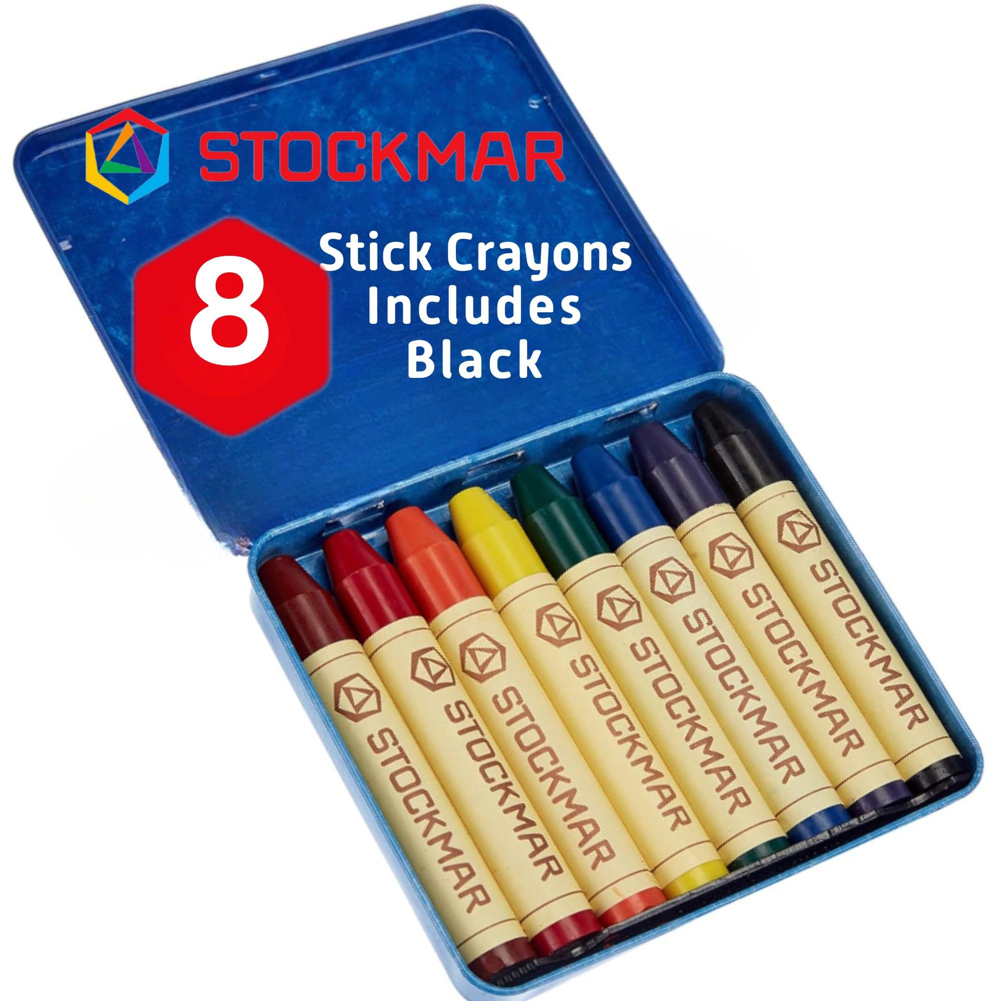 

Stockmar beeswax crayon stick 8 colors can 31000