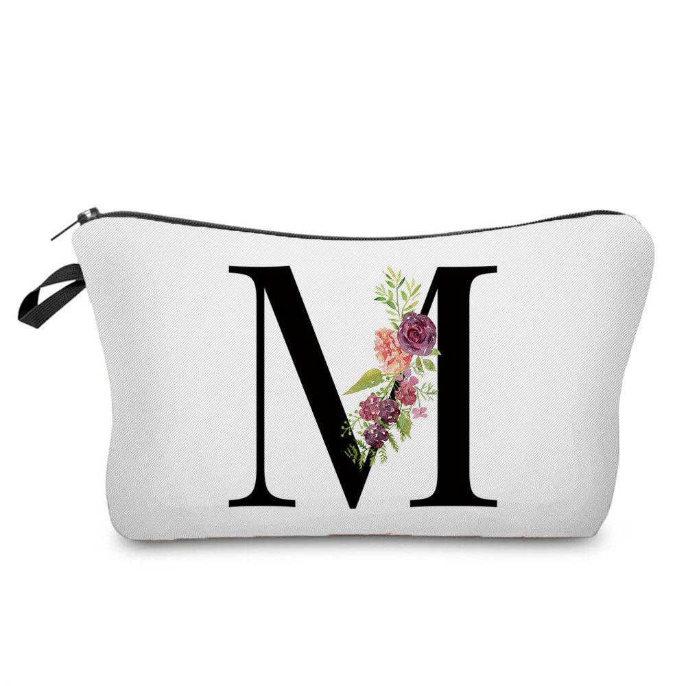 Women Letter Print Cosmetic Bag Toiletries Organize Travel Storage Case  6423 KTB