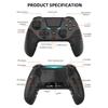 Wireless Controller Dual Vibration Bluetooth Gamepad with Programmable Turbo Function for PS4 Console PC Joystick