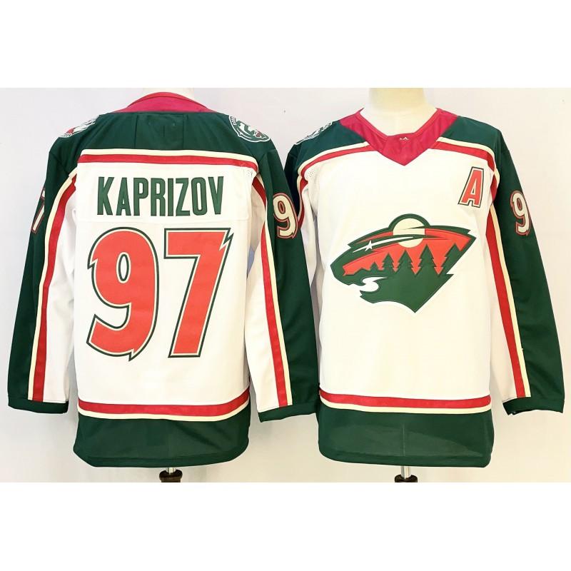 Maglia da Hockey su Ghiaccio Vintage Ricamata Personalizzata Squadra 97 Uniforme da Allenamento Uomo Misto Cotone