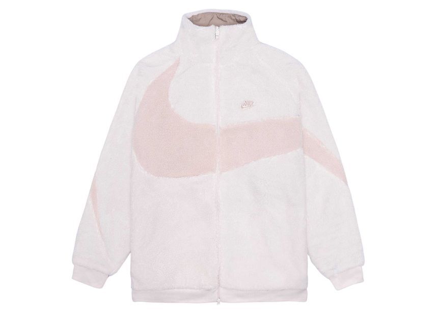 Nike Big Swoosh Reversible Boa Jacket Light Soft Pink XXL