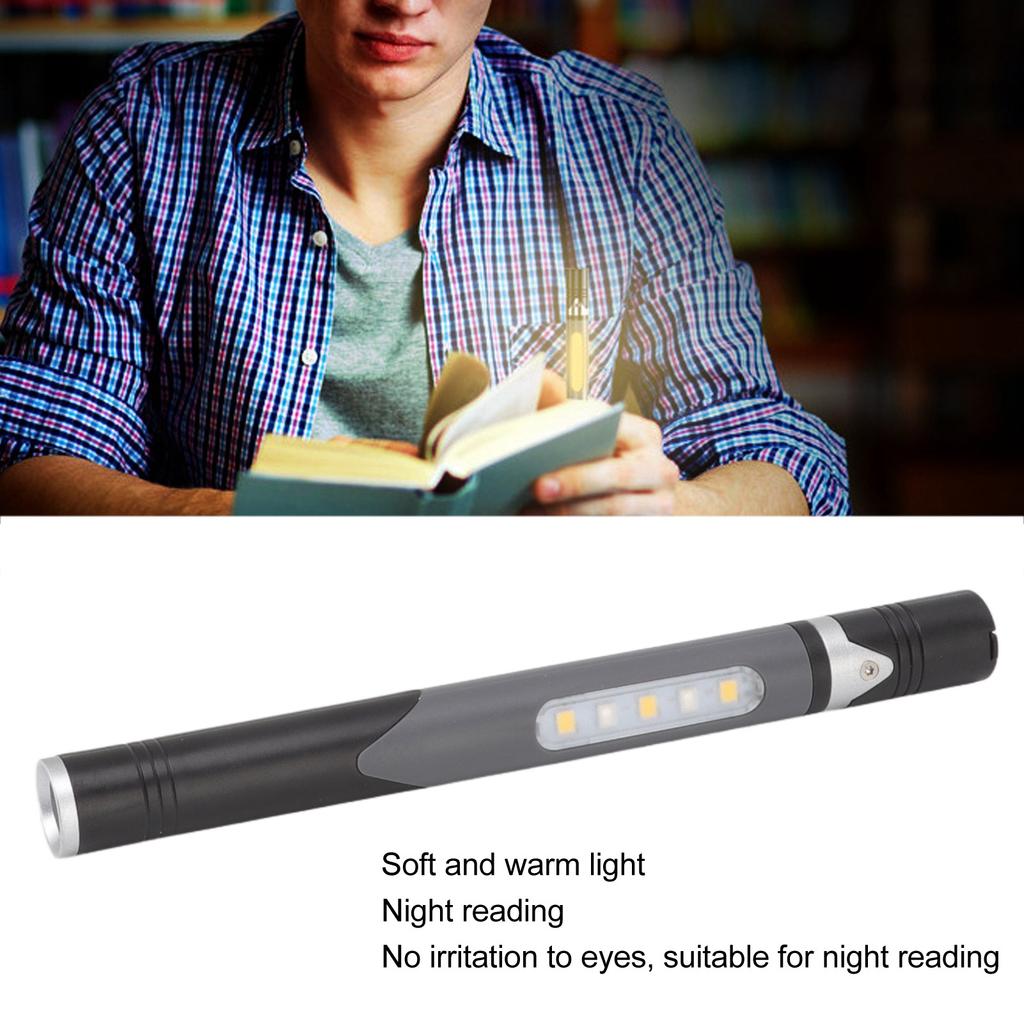 Pen Flashlight USB   3 Light Sources LED Chip Clip Design Widely Used Pen Light Flashlight for Repair Hospital