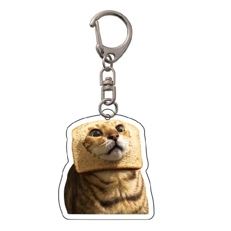 Funny Cat Face Acrylic Keychain Stylish and Sturdy Keyring Accessory Bag Pendant Suitable for Multiple Occasion
