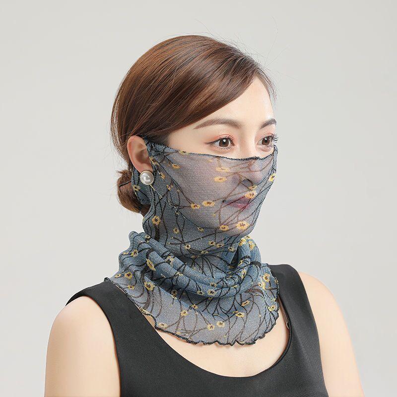 New Versatile Magic Scarf Headband Small Scarf Sunscreen Mask Hanging Ear Style Solid Color Scarves Party Gift
