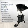 Movable Shampoo Basin Vertical Electric Hair Wash Basin Hair Salon Portable Double Bucket With Water Pump