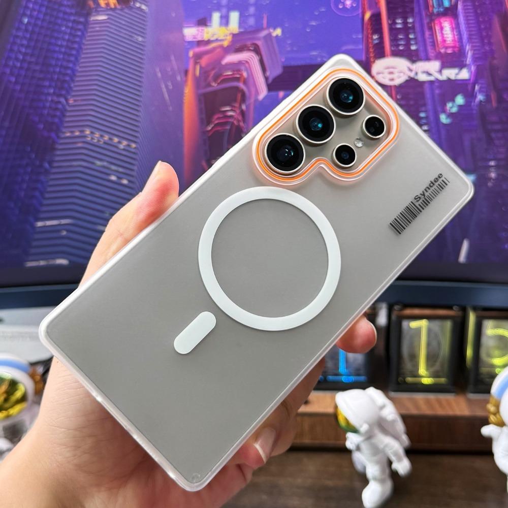 Matte Magnetic Hard PC Case for Samsung Galaxy S2 S26 Ultra S24 S23 Plus S22 Note 20 Double Color Contrast Ultra Slim Cover