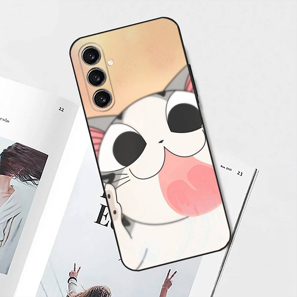 

Chi Cat Sweet Home Phone Case For Samsung S25,S24,S21,S22,S23,S30,Ultra,S20,Plus,Fe,Lite,Note,10 Black Soft Shell Samsung S225G