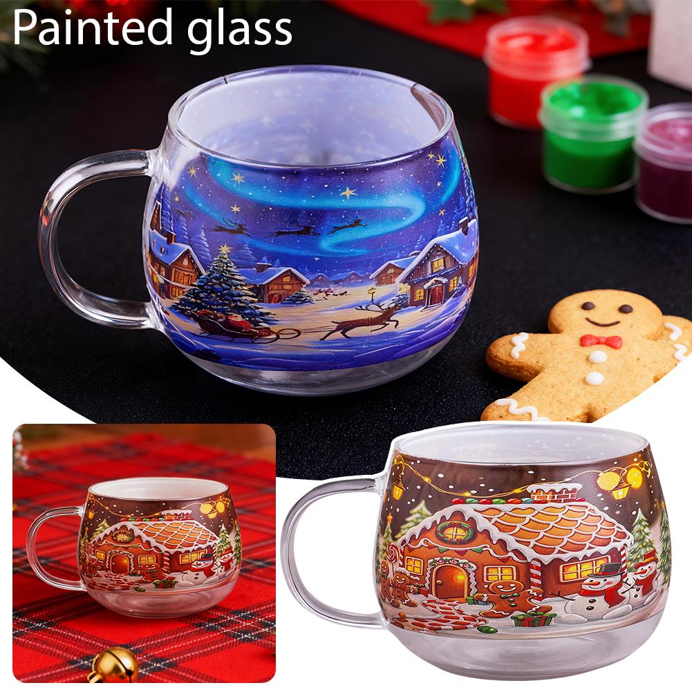 Christmas Themed Painted Mug for Coffee Juice Beverage Festival Atmosphere Party Decorations - Festive Cup for Beverages