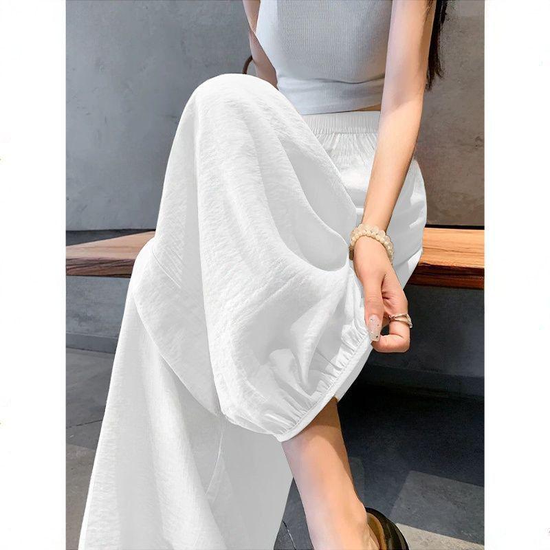 

Yamamoto Women s Casual Wide-Leg Sticky Rice Milk Puff Pants 3XL (145-160 jin)