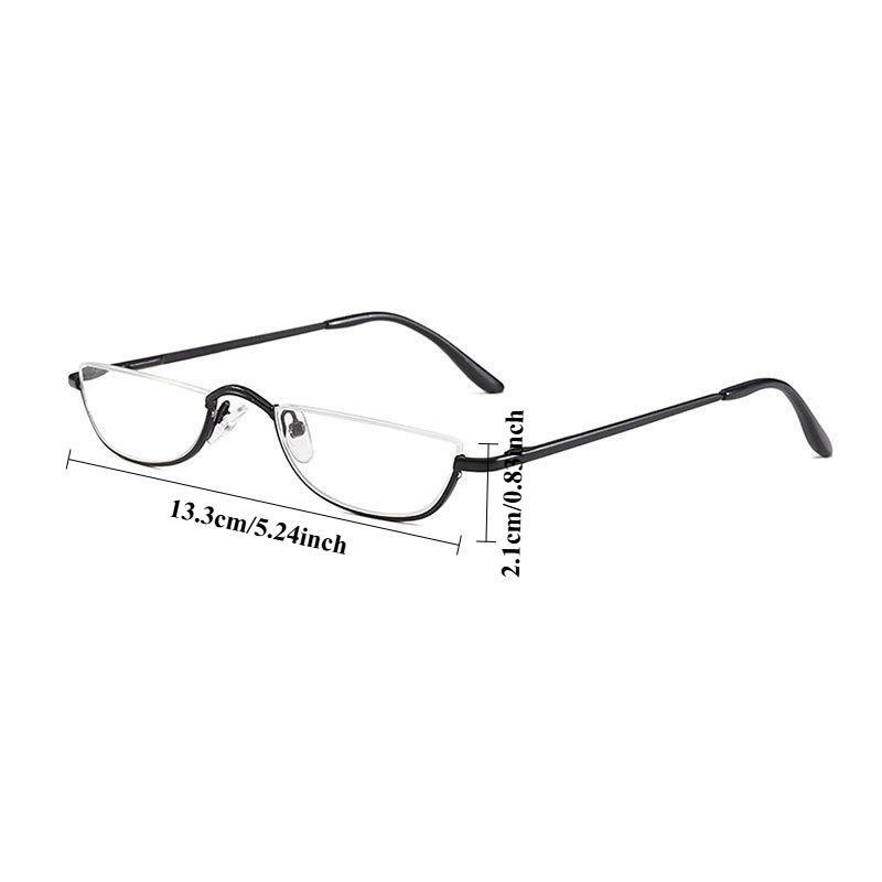 High Quality Metal Reading Glasses Men Women Fashion Presbyopic Eyeglasses Half frame Hyperopia Light Eyewear