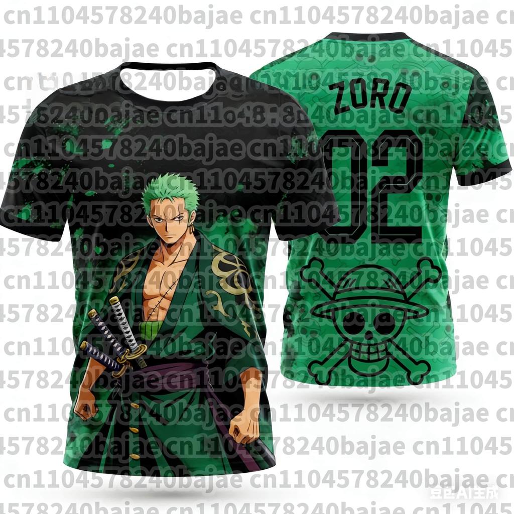 2026 One Piece Graphic T-shirt Japanese anime football jerseys Sports Dry Quickly T-Shirt Children's Clothing Tee