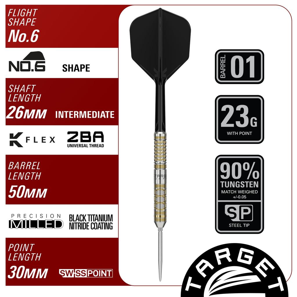 Target Japan BLACK MARQUE REYN GEN2 SP STEEL TIP DARTS Ren Agwiley Modell Wolfram Stahlspitze Dart 23G Form SWISS SILVER NANO POINT 30MM 90% 90%