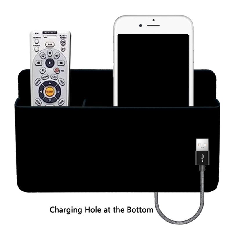Plastic Remote Control Holder Wall Mount Storage Rack for Living Room Kitchen and Office Use Adjustable Divider Shelf