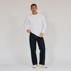 Hanes Long Sleeve Round Thick Solid Size L Beefy-T T-Shirt, 100% Cotton, Neck, Tagless, Fabric, Color, Men's White, (H5186)