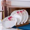 Handun European Rose Rice Husk 4-Piece Deep Plate Set