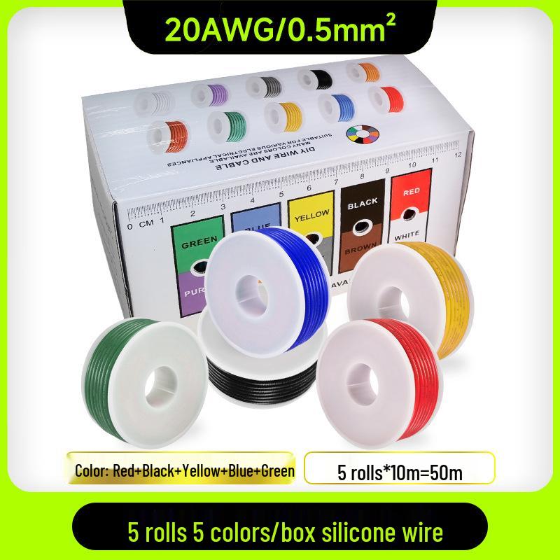 Extra Soft High Temp Silicone Wire 30-16AWG for Robotics, Drones & Electric Vehicles