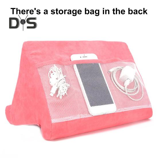 Szivacspárna, tablettartó, többszögű olvasóállvány, párnázott olvasópárna tablethez, mobiltelefonhoz, ágyhoz, kanapéhoz