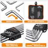 Noeteck Hex Wrench Includes Torx Key Wrenches Star Wrenches Long S2 Alloy Storage for Furniture Bicycle and More 18-Piece Set, (1.5-10mm), (T10-T50),