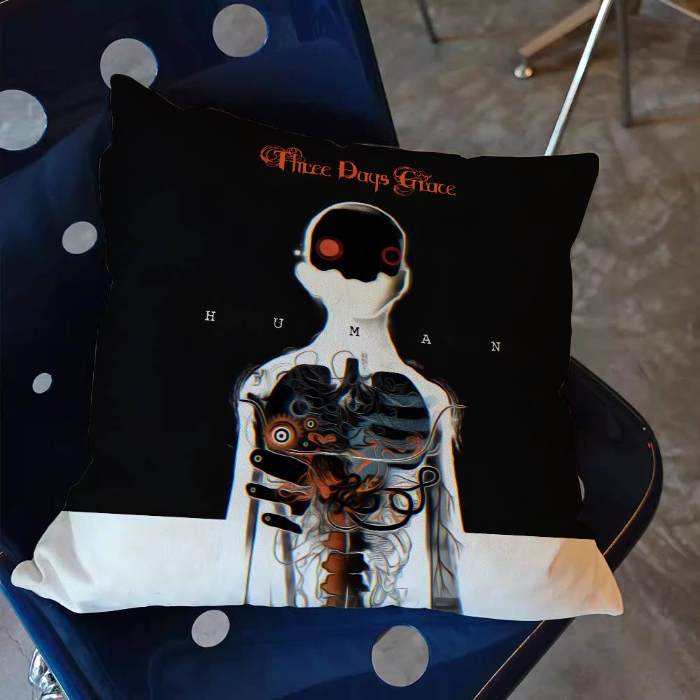 Band Hardrock TThree Days Grace Pillow Cover Design cushion Cover decor Holiday Decorati
