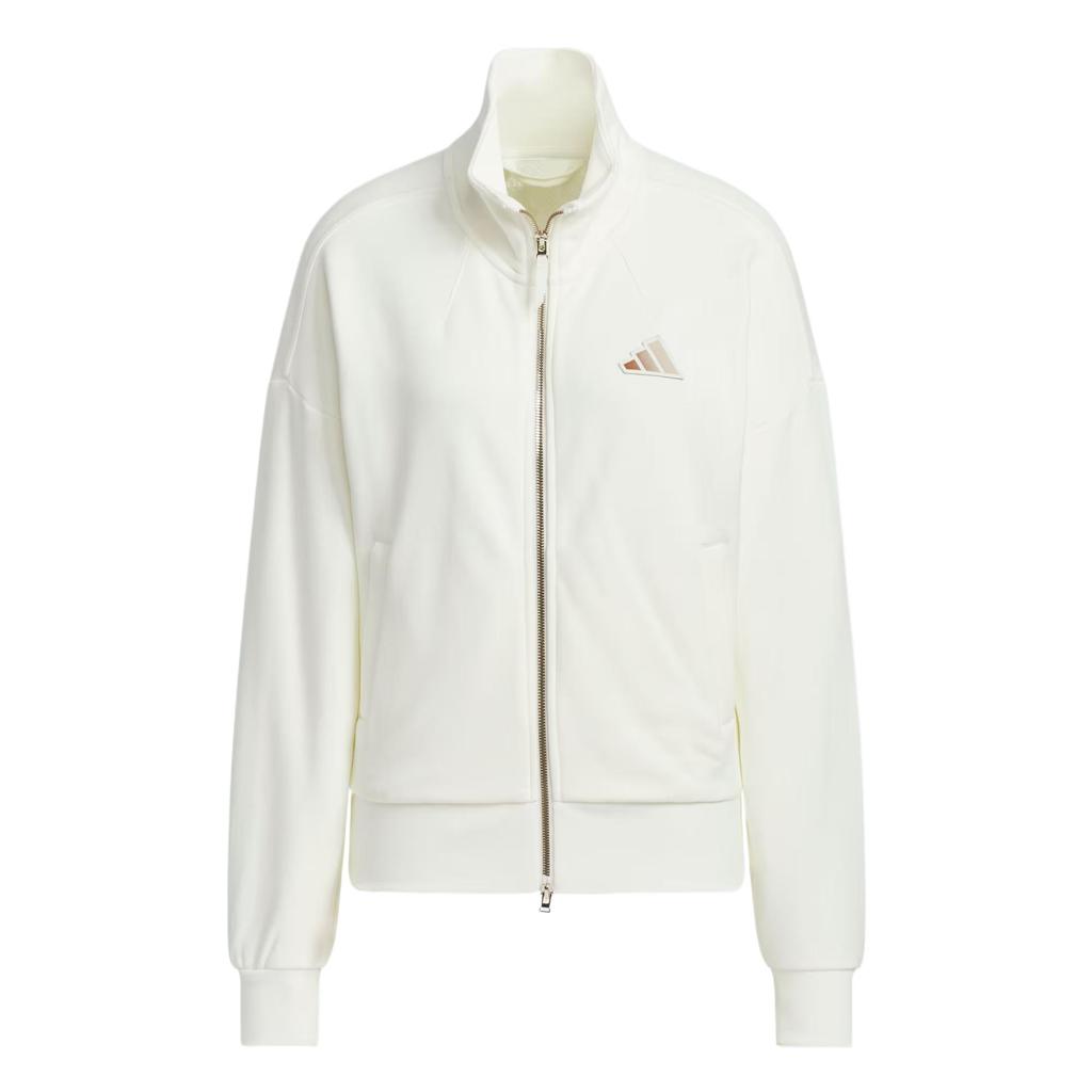 Adidas Logo Kn Jacket Comfortable Breathable Sports Casual Jacket Women Jackets Han-Jade-White JL6277