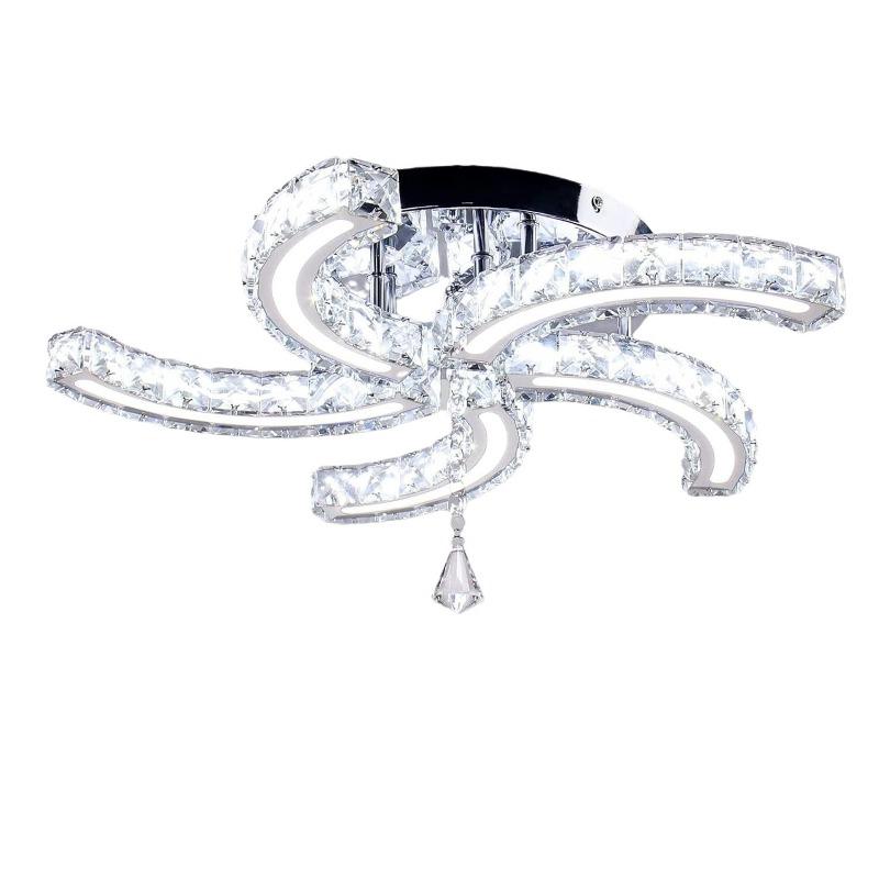 Modern K9 Crystal Led Ceiling Light Indoor Luxury Chandelier Windmill Designed Dining Room Plafon Living Room Decor Lamp Lustre