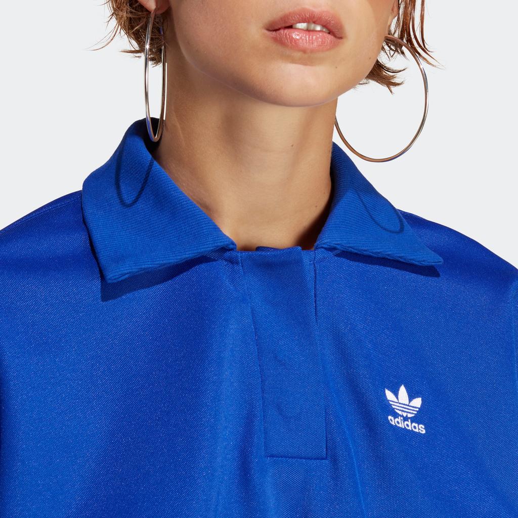 Adidas Originals SS23 Always Original Series Polo Shirt Women Tops Bright-Blue IC5587