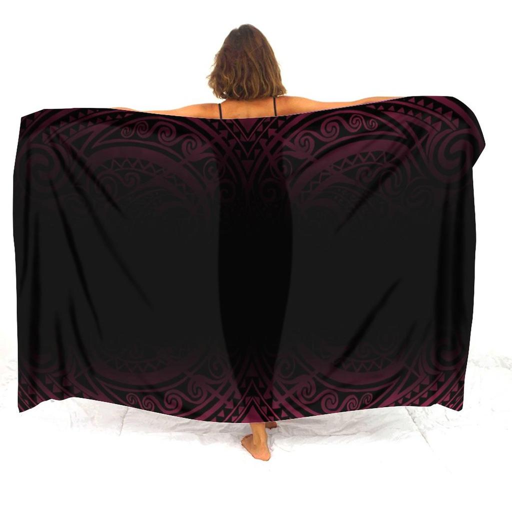 Resort Seaside Tourism Tribal Ethnic Style Women'S Sarong Polynesian Print Custom Seaside Beach Dress