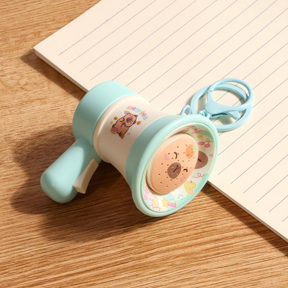 Cartoon Capybara Music Trumpet Key Chain Recording Handheld Speakers Toy  Friend Gift
