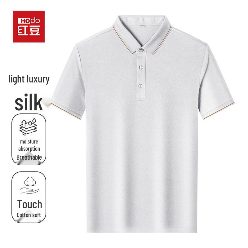 Hodo Men s Short-Sleeve Polo Shirt with Silk Blend M