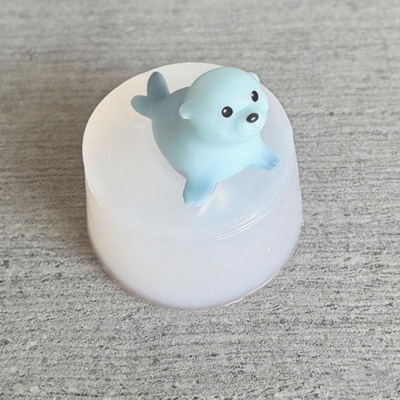 Food Safe Silicone Mini Seal Baking Mold with Easy Release Feature Ideal for Home Crafts and Candy Making