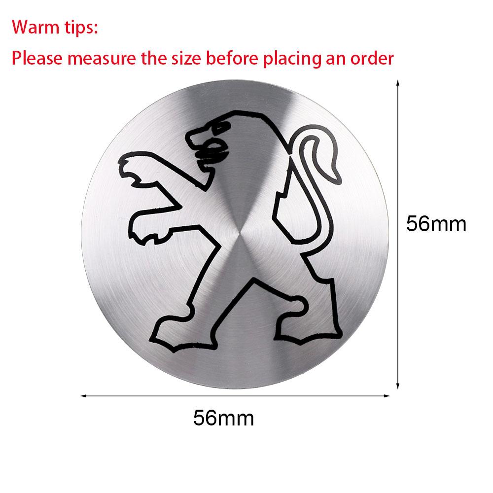 4PCS 56MM Car Styling Wheel Center Hubcap Stickers Decor Accessories For PEUGEOT 107 206 207 208 307 308 508 2008 3008 4008 5008U