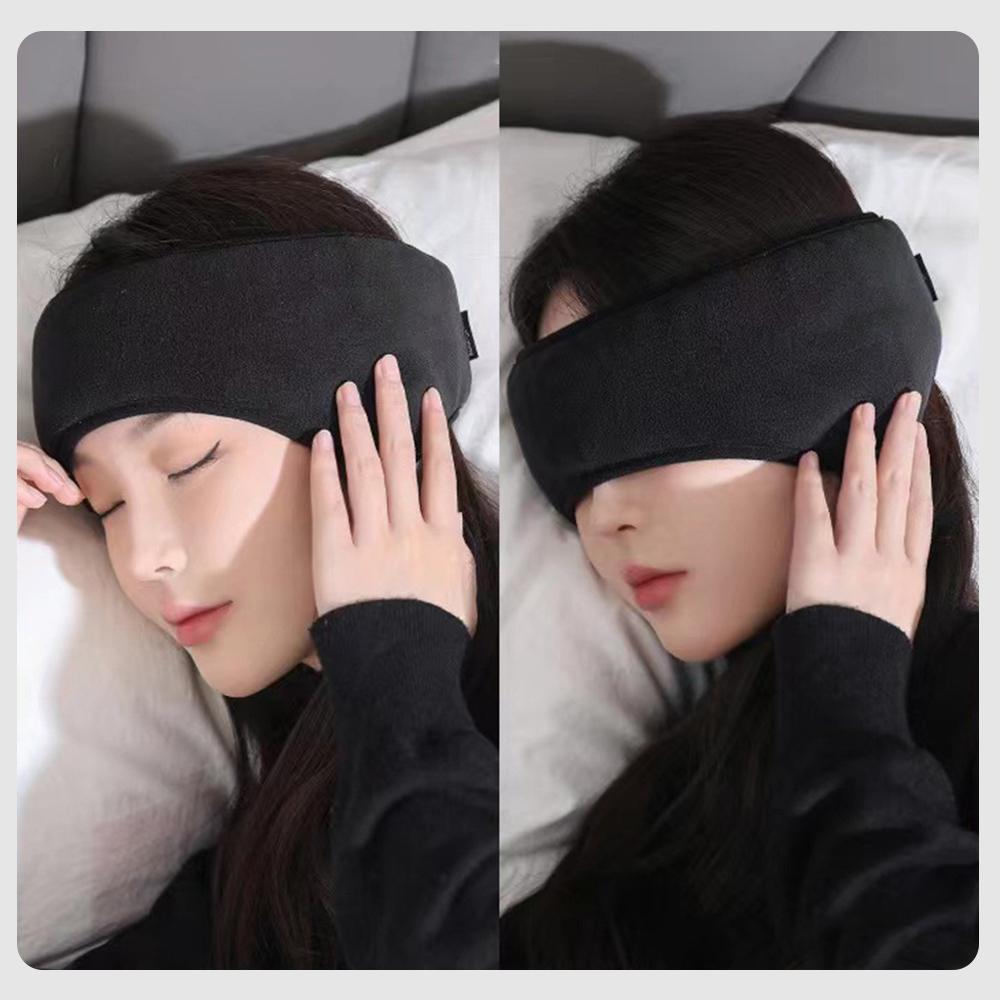 Masque pour les yeux réglable 2 en 1 Bouchons d'oreilles Réduction du bruit Sommeil Voyage Sieste Isolation phonique Cache-oreilles