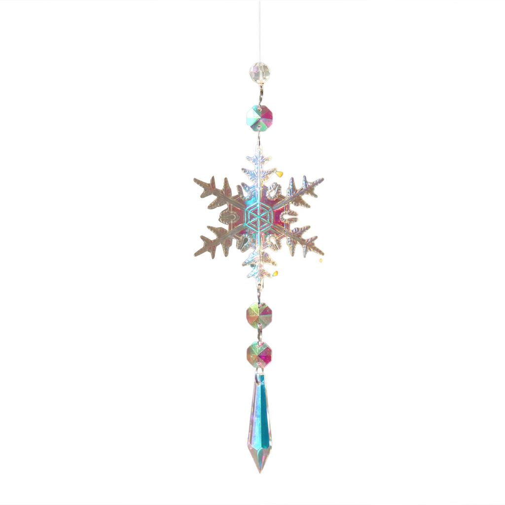 Handcrafted Crystal Suncatcher with Snowflake Diamond Christmas Decoration Unique Sun Catchers Wedding Decor