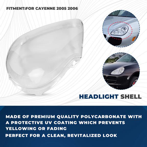 2005-2006 Porsche Cayenne Left Front Headlight Cover