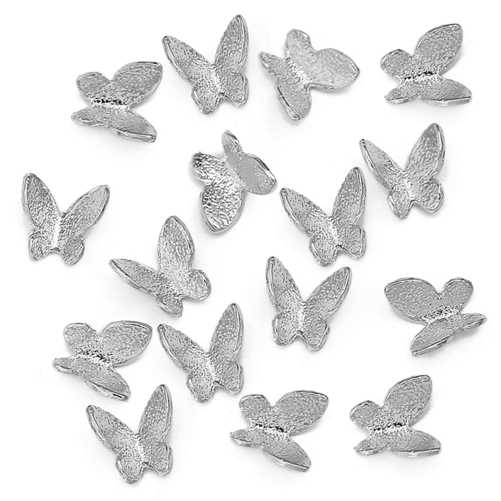 

100 шт./упак. 3D украшения для ногтей, украшение для маникюра на кончиках пальцев 5.5mm серебряный