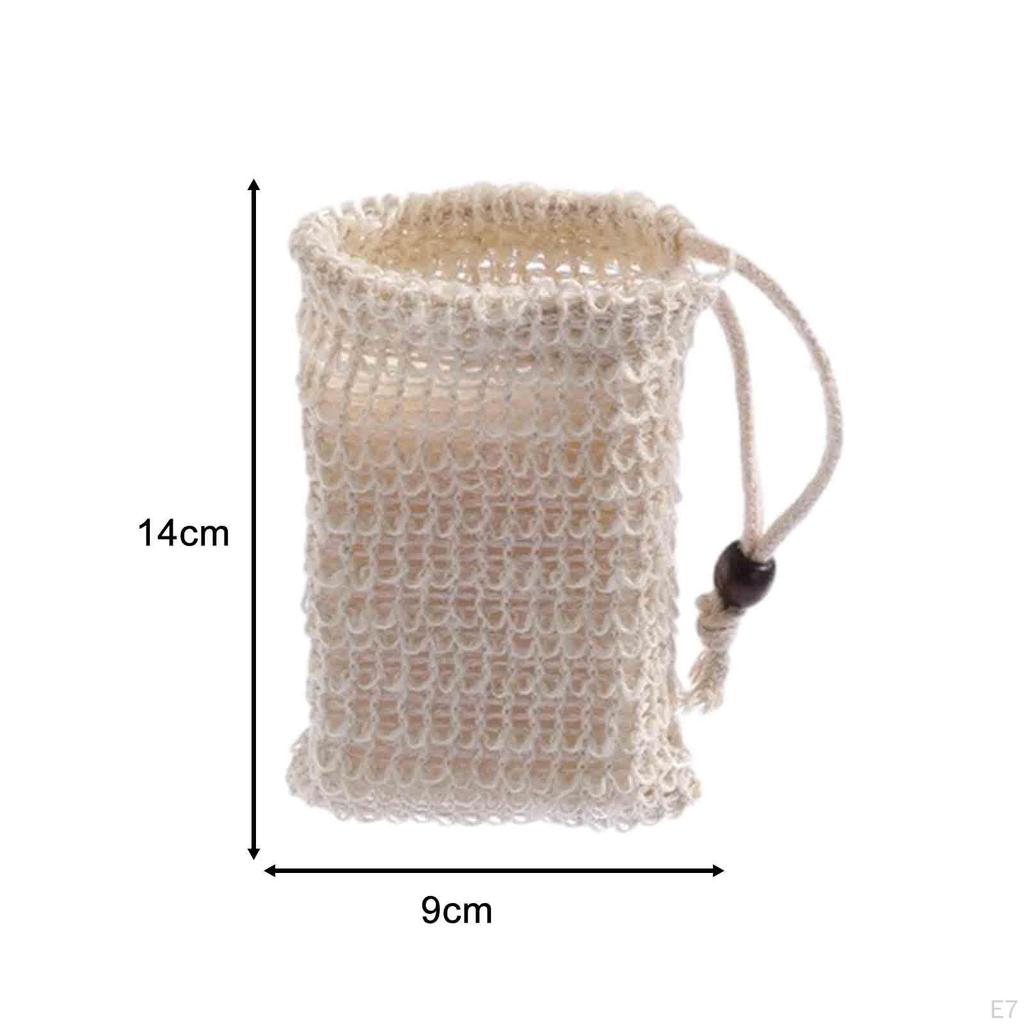 10 Stück Seifensäckchen Sparer Beutel Badezimmer Schäumen und Trocknen Sisal Reise Schnell