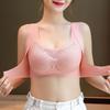Women Traceless Bra with Chest Pad No Steel Ring Underwear Non-slip Adjustable Wide Strap Back Posture Adjustment Vest Style Bra