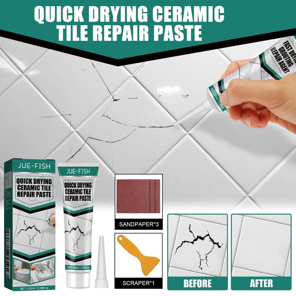 100ml Tile Repair Paste Crack Repair Tile Quick Dry Adhesive Marble Bathtub Furniture Toilet