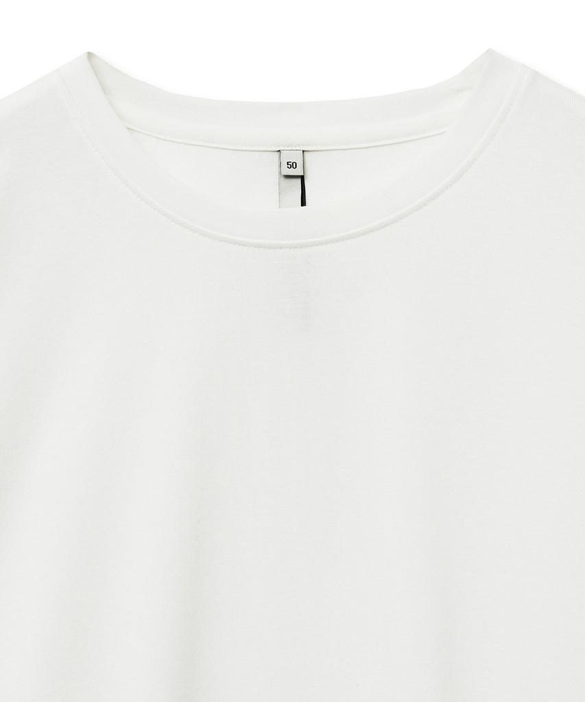 NOIRER Silky Blended Crew Neck T-Shirt (White)