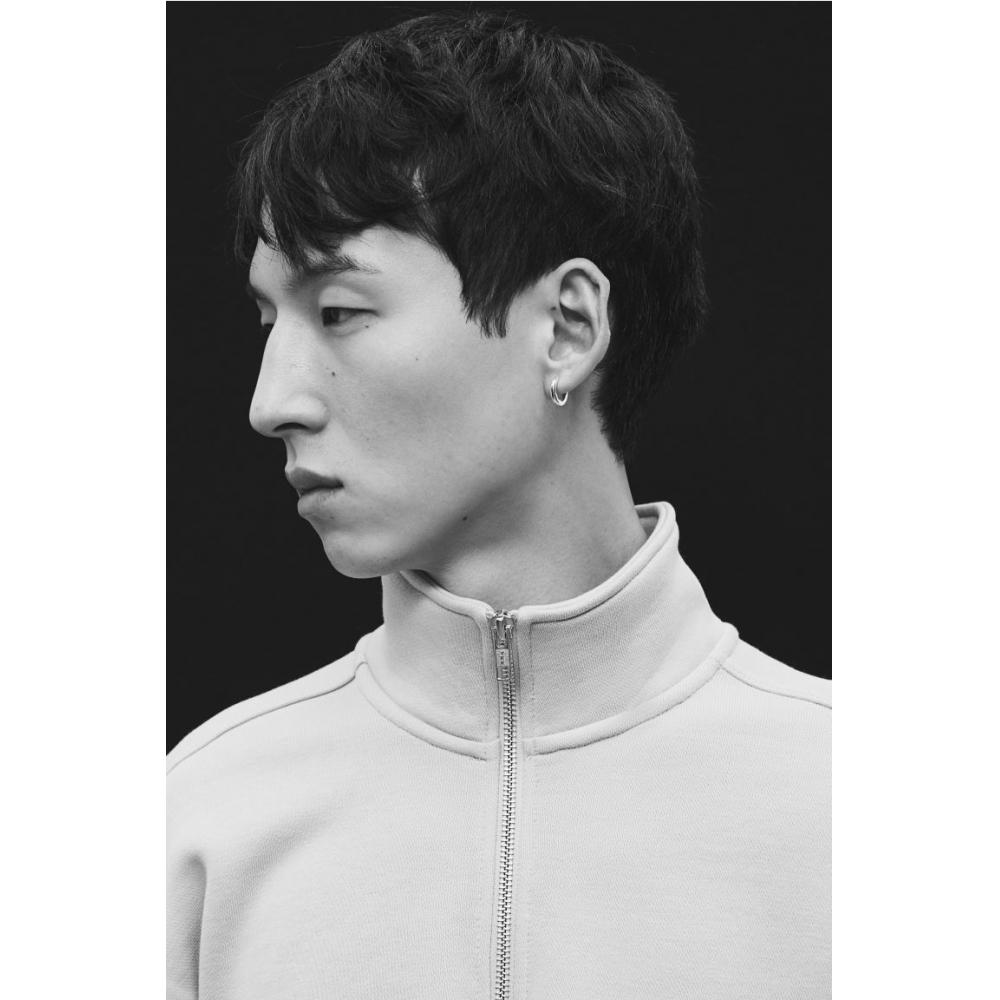 H M Loose Fit Zip Detail sweatsHirt Beige