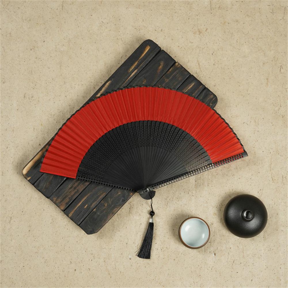 Carved Bamboo Folding Fan Wedding Party Dance Hand Fan Prop Home Decor Chinese Art Craft Wooden Vintage Hollow Antiquity Fan NEW
