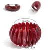 Trendy Irregular Red Acrylic Resin Chunky Bangle Women On Hand Boho Geometric Charm Wide Hip Hop Cuff Bangle Jewelry