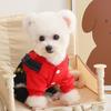 Jijijing Stylish Sweatshirt Dog Jumpsuit, Four Legged Outfit, Cute Bear Embroidery, Denim Romper Pants Onesie Clothes for Small Dogs